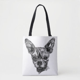 Chihuahua Mosaic Geometrie Art Dog Tasche