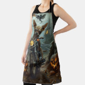 Chihuahua-Motorrad Halloween Beängstigend Schürze (InSitu)