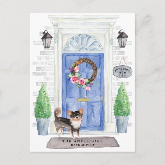 Chihuahua Moving Announction Postcard Postkarte (Vorderseite)