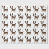 Chihuahua-Muster Geschenkpapier (Flach)
