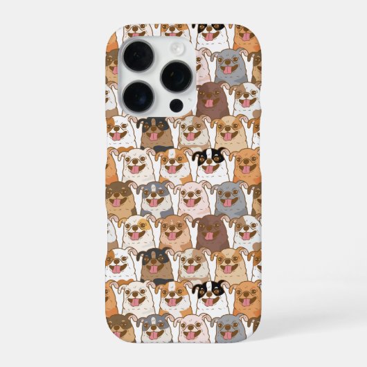 Chihuahua-Muster iPhone Hülle (Rückseite)
