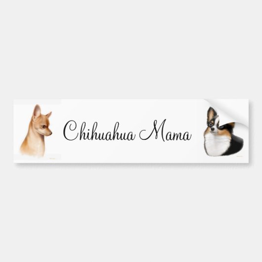 Chihuahua-Mutter Autoaufkleber (Vorne)