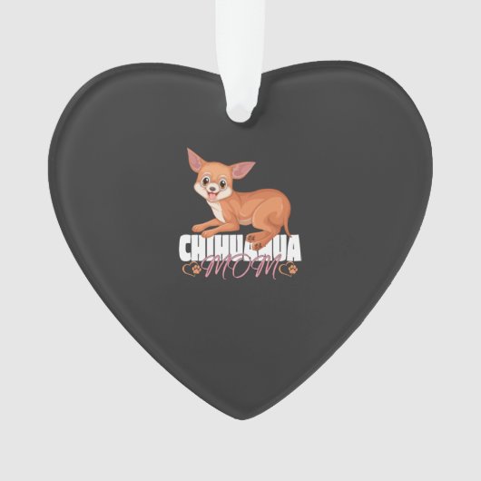 Chihuahua-Mutter-Shirt Muttertag Tierbesitzer Ornament (Vorderseite)