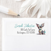 Chihuahua Niedlich farbenfroher Cartoon Chi Rückse (Insitu)