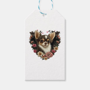 Chihuahua Niedlich Hund Schöne Blume Girl Geschenkanhänger