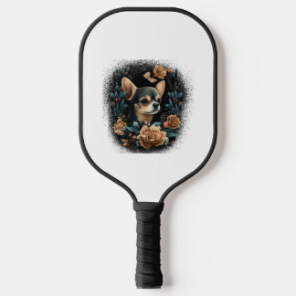 Chihuahua Niedlich Hund Schöne Blume Girl Pickleball Schläger