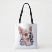 Chihuahua Niedlich Hund Schöne Blume Girl Tasche (Vorderseite)