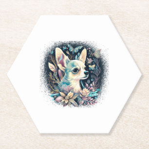 Chihuahua Niedlich Hund Schöne Blume Girl Untersetzer