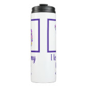 Chihuahua Niedlich Hund Silhouette PPY&B Thermosbecher (Vorderseite)