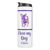 Chihuahua Niedlich Hund Silhouette PPY&B Thermosbecher (Nach rechts gedreht)