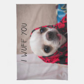 Chihuahua niedlich, ich wähe dir Liebe Valentines Geschirrtuch (Vertikal)
