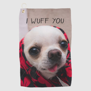 Chihuahua niedlich, ich wähe dir Liebe Valentines Golfhandtuch
