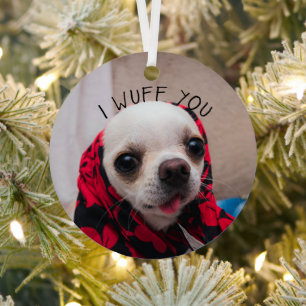Chihuahua niedlich, ich wähe dir Liebe Valentines Ornament Aus Metall