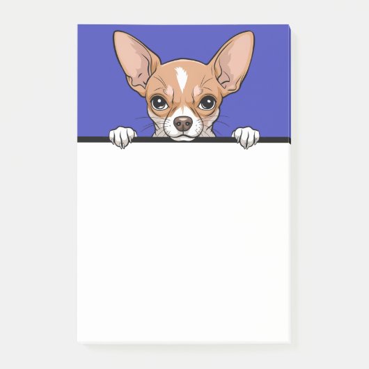 Chihuahua Niedlich Peeking Dog Lover Geschenke Ges Post-it Klebezettel (Vorderseite)