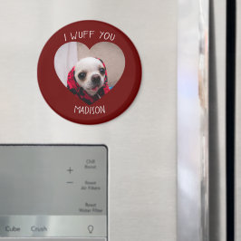 Chihuahua niedlich wuchsen Sie Liebe Valentinische Magnet