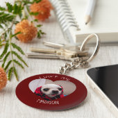 Chihuahua niedlich wuchsen Sie Liebe Valentinische Schlüsselanhänger (Seite)