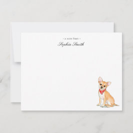 Chihuahua niedliche Custom Flat Dankeschön Hinweis Dankeskarte