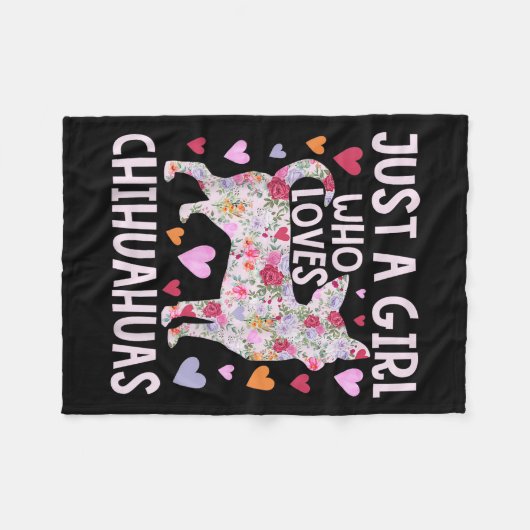 Chihuahua nur ein Mädchen, das Chihuahuas Hund Flo Fleecedecke (Vorderseite (Horizontal))