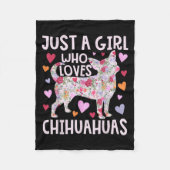 Chihuahua nur ein Mädchen, das Chihuahuas Hund Flo Fleecedecke (Vorderseite)