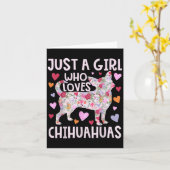 Chihuahua nur ein Mädchen, das Chihuahuas Hund Flo Karte (Gelbe Blume)