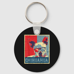 Chihuahua Obama Poster Vintag Chiwawa Dog Lover O Schlüsselanhänger