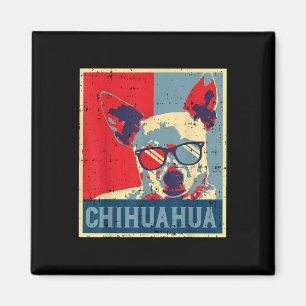 Chihuahua Obama Poster Vintage Chiwawa Hundeliebha Magnet
