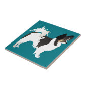 Chihuahua oder Papillon Basic Design Fliese (Seite)