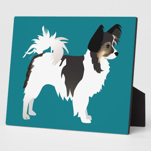 Chihuahua oder Papillon Basic Design Fotoplatte (Seite)
