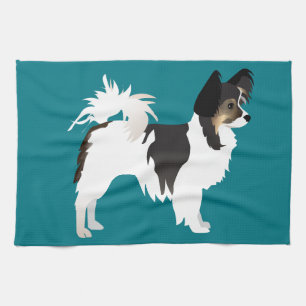 Chihuahua oder Papillon Basic Design Geschirrtuch