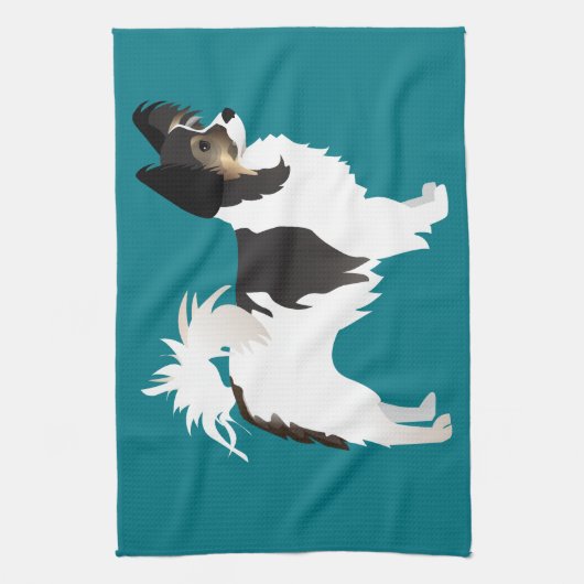 Chihuahua oder Papillon Basic Design Geschirrtuch (Vertikal)