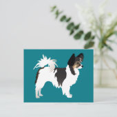 Chihuahua oder Papillon Basic Design Postkarte (Stehend Vorderseite)