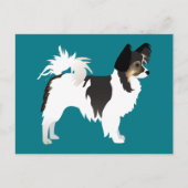 Chihuahua oder Papillon Basic Design Postkarte (Vorderseite)