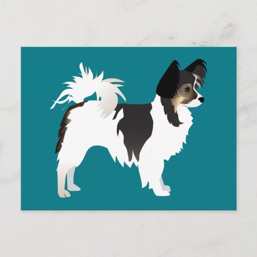 Chihuahua oder Papillon Basic Design Postkarte (Vorderseite)