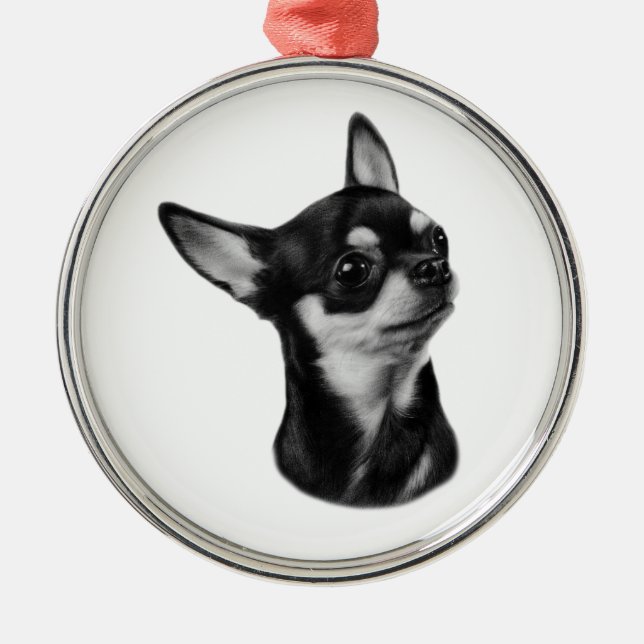 Chihuahua Ornament Aus Metall (Vorne)