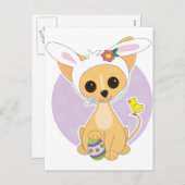 Chihuahua Ostern Feiertagspostkarte (Vorne/Hinten)