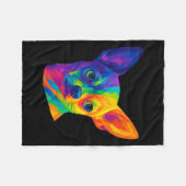 Chihuahua P Art Rtrait For Dog Owners  Fleecedecke (Vorderseite (Horizontal))