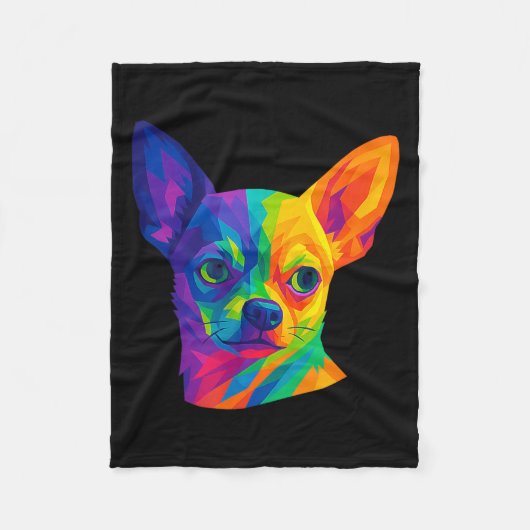 Chihuahua P Art Rtrait For Dog Owners Fleecedecke (Vorderseite)
