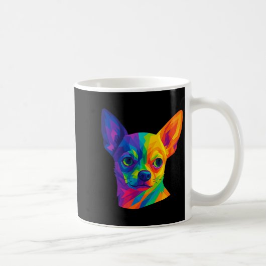 Chihuahua P Art Rtrait For Dog Owners Kaffeetasse (Rechts)