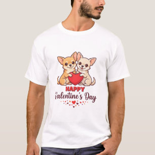 Chihuahua-Paar Frohen Valentinstag Liebe T-Shirt