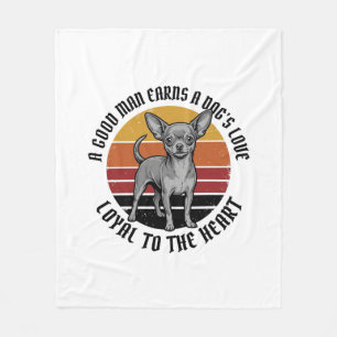 Chihuahua Papa Shirt Vintage Gravur Hunde Liebhabe Fleecedecke