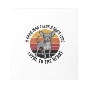 Chihuahua Papa Shirt Vintage Gravur Hunde Liebhabe Notizblock