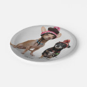 Chihuahua Pappteller (Schrägansicht)