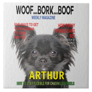 Chihuahua Parody Magazine Cover Keramik Tile Fliese