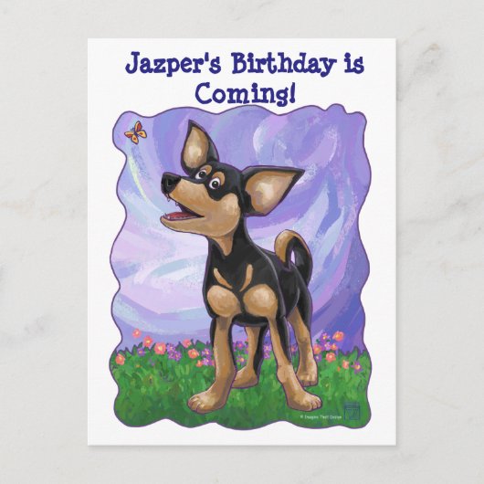 Chihuahua Party Center Ankündigungspostkarte (Vorderseite)