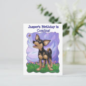 Chihuahua Party Center Ankündigungspostkarte (Stehend Vorderseite)