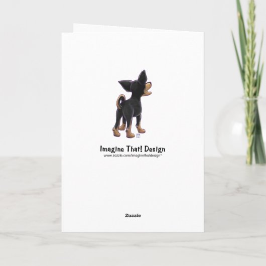 Chihuahua Party Center Dankeskarte (Rückseite)