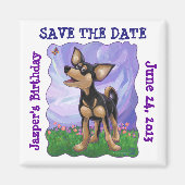 Chihuahua Party Center Magnet (Vorne)