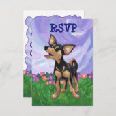 Chihuahua Party Center UAWG RSVP Karte (Vorne/Hinten)