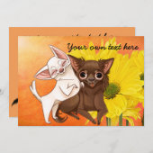 Chihuahua-Party Einladung (Vorne/Hinten)