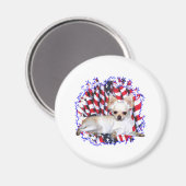 Chihuahua Patriot Magnet (Vorderseite/Rückseite)